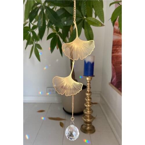 Suncatcher Ginko Leaf Window Crystal Prism, home decor gift, lightcatcher