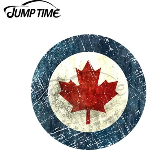JumpTime 13 x13cm Vintage Canada Air Force Emblem Funny Car Stickers Vinyl Car Sticker DIY Scratch-proof 3D Waterproof JDM Decal
