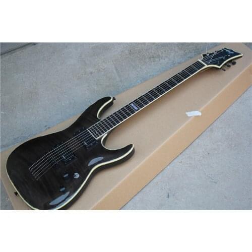 Chinese guitar factory custom New carbon black electric guitar Active pickups free shipping in stock 531 E S P