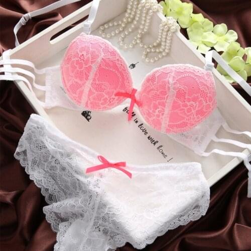Sexy Women Bra and Panty Set Lace Lingerie Underwear Push-Up Padded Bra Brief Underwire Outfits New Y2