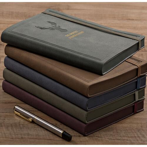 Journals Notebooks Notepad Leather A5 Agenda Planner Daily Business Office Work Notebook Diary 2021 School Supplies Budget Book