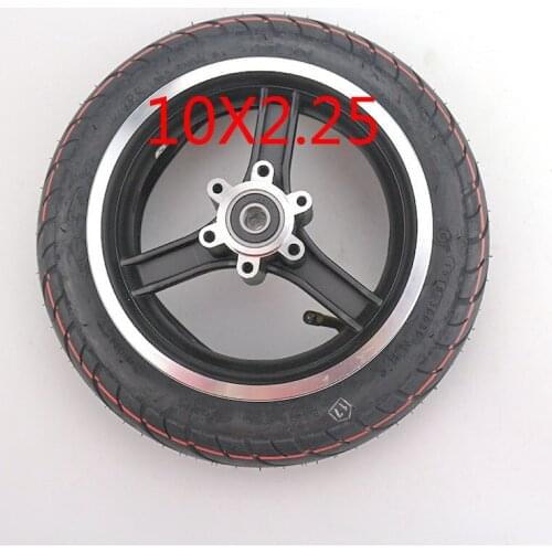 Lightning shipment 10 inch 10X2.25 wheel tyre and inner tyre and aluminum alloy hub for 10*2.25 tire electric scooter mini bike