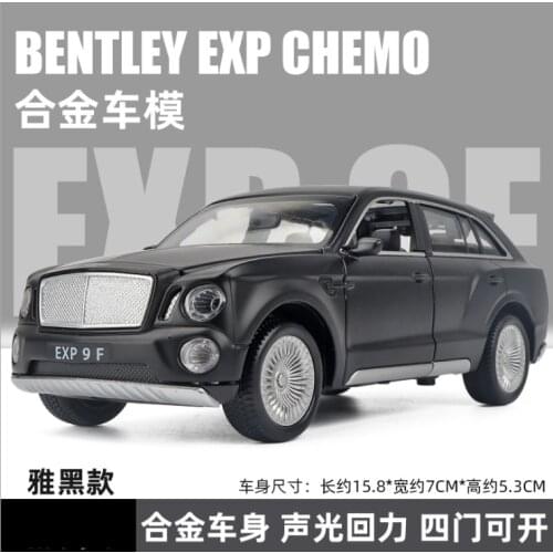 1: 32 Bentley Simulation Alloy Car Model Childrens Toy Car Sound And Light Metal Boys Birthday New Year Christmas Gift Black