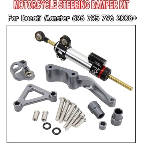 Motorcycle Modified Damper Stabilizer Mounting Bracket Support Kit NEW For Ducati 795 796 2008-up Steering