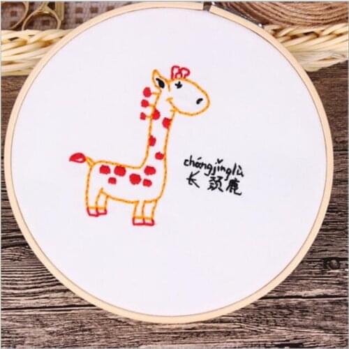 20x20cm Cartoon animation embroidery European embroidery kit simple three-dimensional embroidery Ribbon embroidery needlework