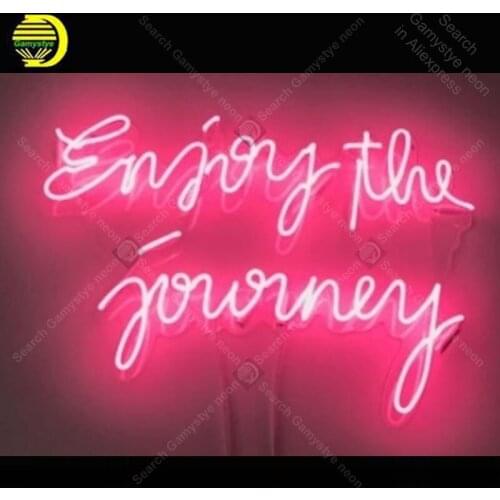 Enjoy The Journey Neon Sign Handmade neon light adornment Decorate Home Bedroom Iconic Art Neon Lamp Clear Board lamp Artwork