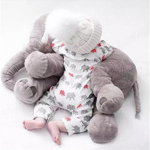 Elephant Plush Baby Pillow Car Seat Sleep Soft Sleep Nursing Pillow Crib Foldable Baby Bed Protects Child Mattresses Cart 60c