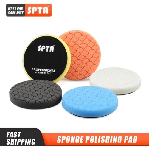 Single Sales) SPTA 5.5" (140mm) / 6.5"(165mm) Car Spong Buffing Polishing Pads & Buffing Pads For DA/RO/GA Car Buffer Polisher