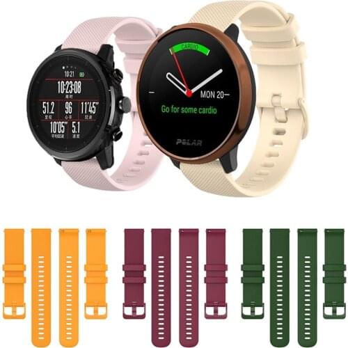 20mm Watchband For Garmin Vivoactive3 Music Smart Watch Bands Sport Silicone bracelet For Forerunner 245 645 Venu Wrist Strap