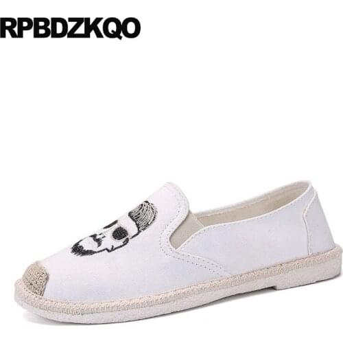 Deluxe Runway Flats European Casual Men Shoes Italy Brand Designer Hemp White Luxury Canvas Italian Black Espadrilles Slip On