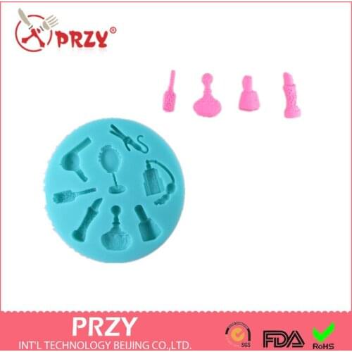 Cosmetics Series Muffin Sweet Candy Jelly Fondant Cake Chocolate Mold Silicone Tool Baking Pan Moulds Silicone Rubber PRZY