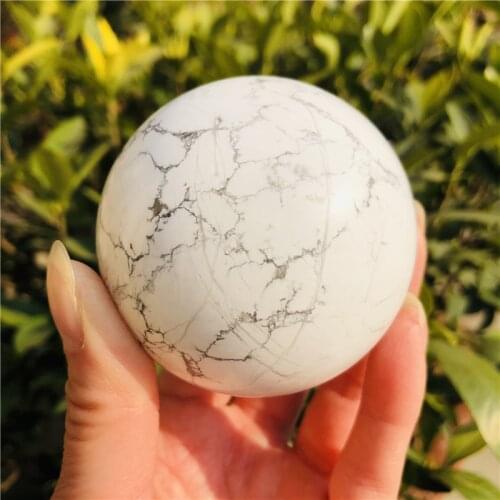 Natural white pine stone crystal ball natural crystal reiki healing ball as a gift
