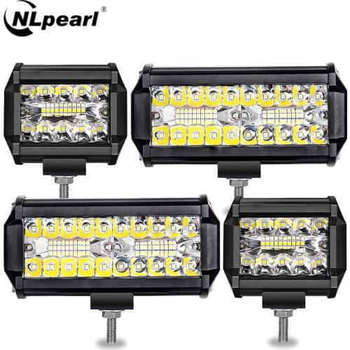 Nlpearl 4'' 7'' 72W 60W Led Light Bar/Work Light 36W Led Bar Offroad Trucks SUV 4WD 4x4 Led Work Light Tractors SUV Boat 12V 24V