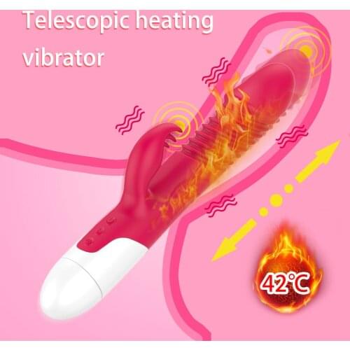 Rabbit Vibrator Telescopic Vibration Tongue Licking Heating G spot Dildo Vibrator Female Masturbation Sex Toys for woman SexShop