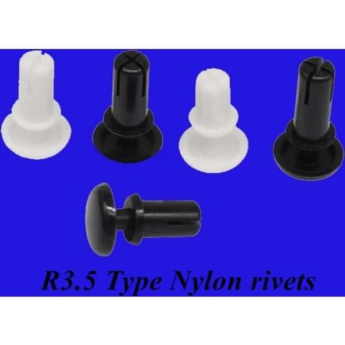 100pcs R3535 R3545 R3550 R3555 R3560 R3570 R3580 R3.5 Type Nylon Rivets for PC Board Pass Plastic Card Buckle Rivets fastener