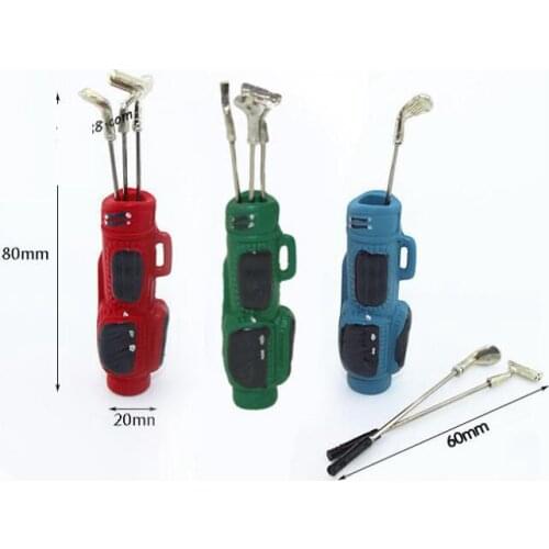 1 Set Golf Sack Dollhouse Miniatures Decoration 1:12 Scale Length 6cm