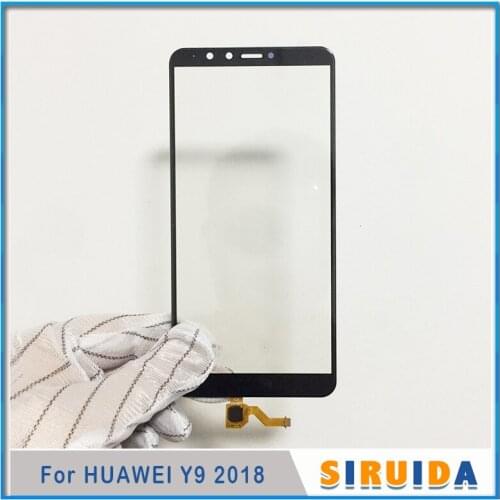 1pcs TOP Quality For HUAWEI Y7 Y9 2018 Verson LCD Touch Screen Digitizer Sensor Glass Panel with Flex Cable Replacement
