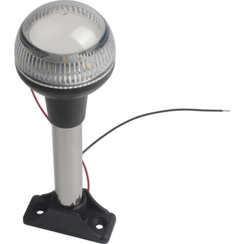12V Marine Navigation Light Yacht Boat White LED Stern Anchor Light All Round 360 Degree Light 186MM