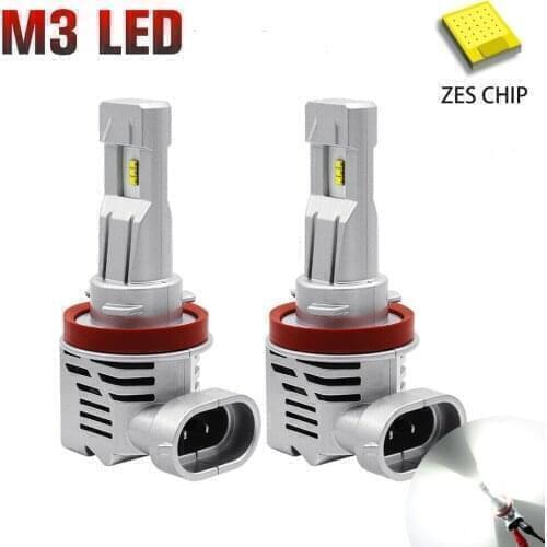 2021 M3 ZES chips H4 LED H7 Car Headlight Perfect Cutting line 9005 9006 H11 15000lm 6500K Bulb 12V 24V Auto moto Head Fog Lamps
