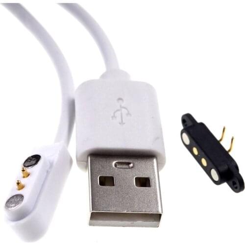 5 Sets Magnetic USB Charging Cable Pogo Pin Connector 2 Poles Male Female Target Conact PCB Version Power 2.8MM Pitch