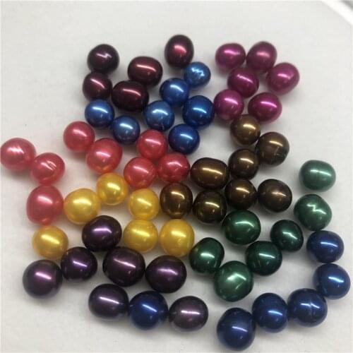 Hot Trendy Loose Pearl Near Round Pearl 6.5-7.5MM AA Colorful Akoya Pearl Beads 150pcs/Lot Colored Akoya Oyster Loose Pearls