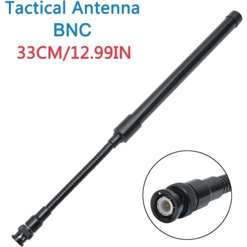 ABBREE AR-148 Gooseneck BNC Tactical Antenna VHF UHF 144/430Mhz Foldable for Kenwood TK308 TH28A Icom IC-V80 Walkie Talkie