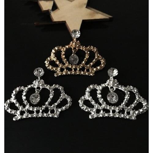 10Pcs Alloy Accessories Diamond Crown Flatback Bead For DIY Mobile Phone Case Beauty Alloy Jewelry Accessories