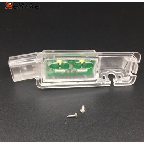 EEMRKE Car Reverse Camera Bracket License Plate Lights Housing Mount with LED for Volkswagen Lamando Philippines 2015 to 2018