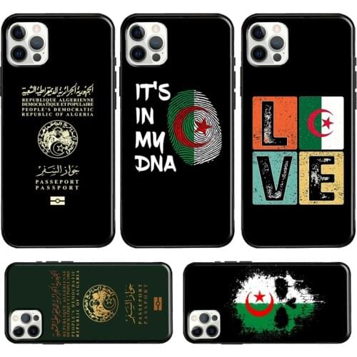 Algerian Passport Flag Case For iPhone 12 mini 12 Pro Max Cover For iPhone 11 Pro Max XS X XR 7 8 Plus SE 2020