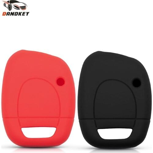 Dandkey Silicone Key Shell Cover For Renault Clio Kangoo Twingo 1 Button Remote Key Blank For Protector Case Car Accessory