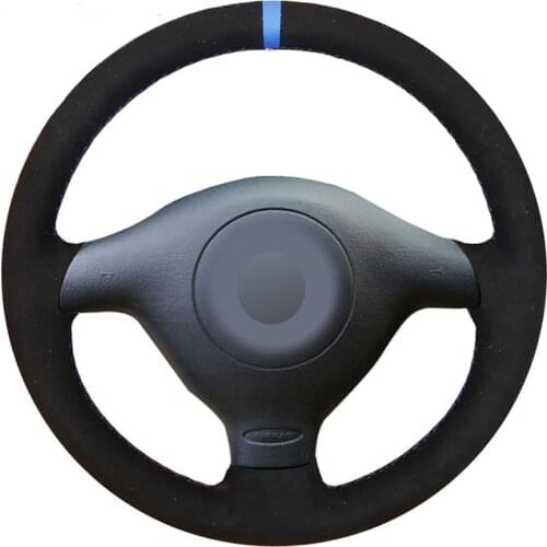 DIY Hand-sewn Suede Car Steering Wheel Cover for Volkswagen VW Golf 4 Passat B5 1996-2003 Seat Leon 1999-2004 Polo 1999-2002