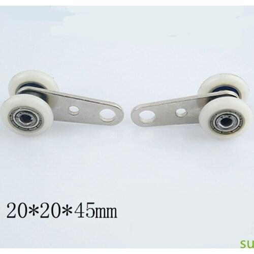 Hot/lot Window curtain parts hanging double wheels ball bearing hanging round wheels heavy curtains hanging round 20*20*45