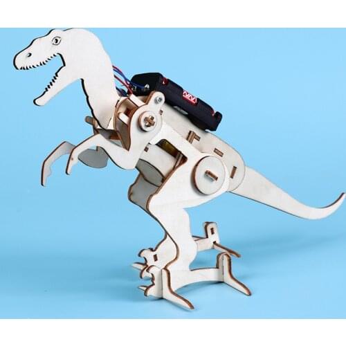 DIY STEM Toys For Children Electric Walking Dinosaur T Rex Construction Puzzle Boys Craft Technology Educational Toys Brinquedos