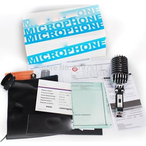 Silver 55SH II Cardioid Dynamic Microphone Mic Vocal Classical Style Karaoke Microphone for Shure 55SH Series