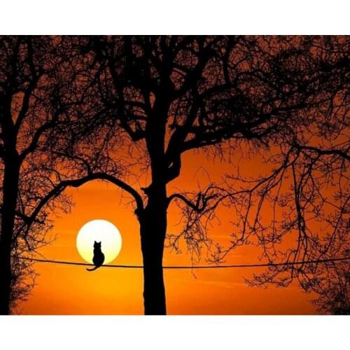 GATYZTORY Frame DIY Painting By Numbers Sunset dusk Landscape Wall Art Picture Acrylic Home Decors Artwork Diy Gift