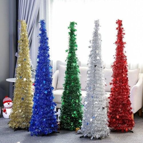 Creative Christmas Tops Christmas Tree Retractable Folding Christmas Decoration Tree Ornament Tree Christmas Gift