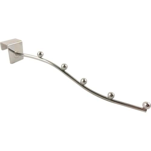 10pcs 200mm Length Slatwall Hooks 5mm Wire Diameter Supermarket Display Hook Hanger Fit 30x15mm Square Tube Display Hooks