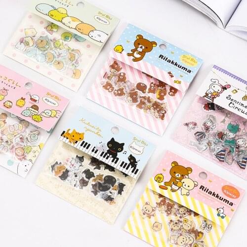 Cute Cats Stickers Transparent Diary Scrapbooking Labels Decorative Tags 80 Pcs