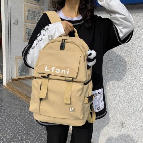 New Fashion Student Backpack Casual Ins Fashion Brand Simple Backpack Outdoor Travel Large Capacity Lightweight Backpack