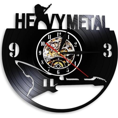 Heavy Metal Band Rock N Roll Wall Art Decor Clock Music Band Modern Wall Clock Glow In Dark Music Attitude Music Lover Gift