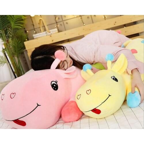 New toy colourful giraffe plush toy cartoon giraffe soft doll throw pillow Christmas gift b1085