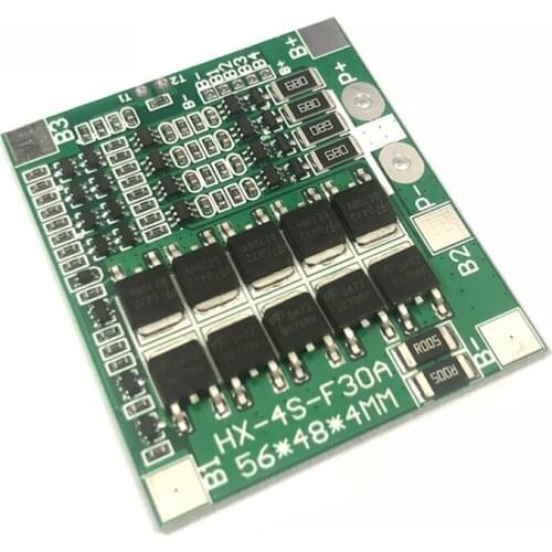 1Set New 4 string 14.8V lithium battery protection board with equalization Four series 12.8v lithium iron phosphate battery 30A