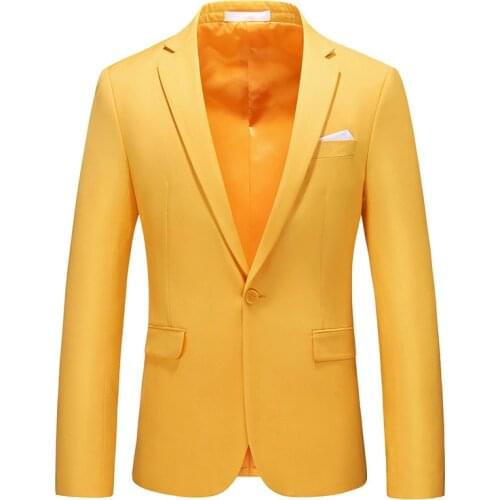 New Arrival Men Slim Fit Office Single Breasted Blazer Solid Casual Mens Suit Jacket Wedding Dress Coat Male18 Colors M-6XL