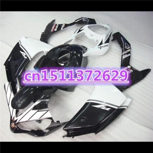 100%Fits Fairings for YZF R1 07 08 YZF-R1 07-08 white black YZF1000 R1 07 08 YZF R1 2007 2008 fairing kits-Dor for Yamaha D