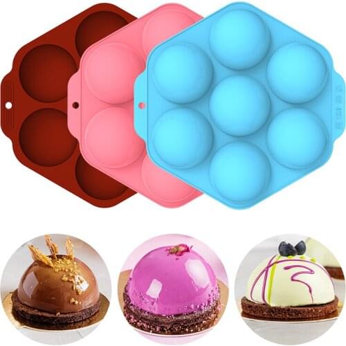 Semicircle Silicone Cake Mould Reusable Diy Soap Candle Chocolate Ice Cube Mold Kitchen Baking Accessories Cake Tools
