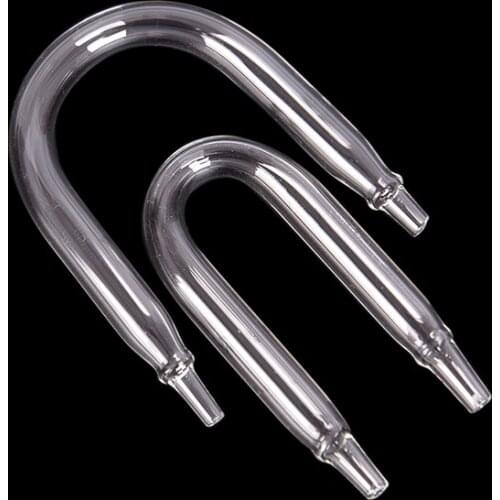 Durable U Shaped Glass Tube Aquarium CO2 Diffuser Check Valve Fish Tank Tube u shape glass tube 10/15/20mm