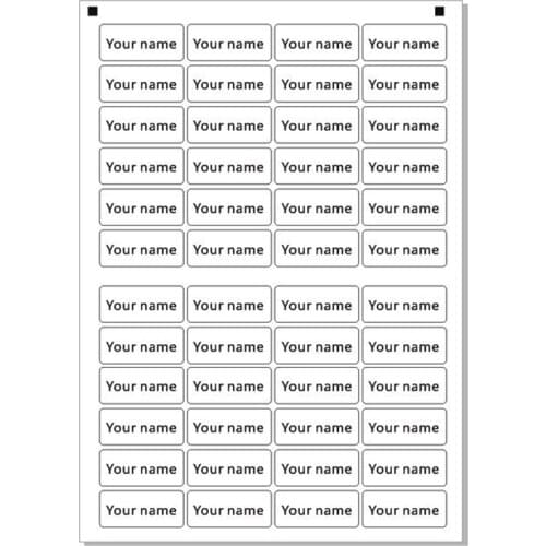 48Pcs 46x20mm Transparent Personalized Name Stickers Waterproof Customize Tags Labels For Children Scrapbook School Stationery