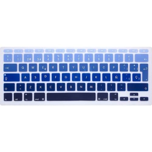 Rainbow Spanish UK EU Silicone Keyboard Cover Skin Protector For Apple Macbook Air 11" 11.6 Inch 11.6 For Mac X50
