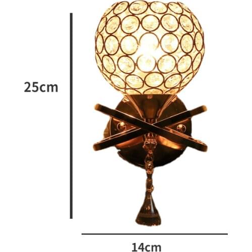 Luxury flower bedside lamp crystal wall lamp classic design creative wall lamp fixture aristocratic decorative corridor