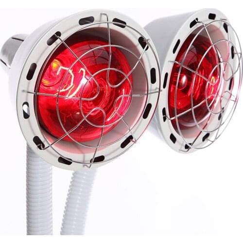 Soporte de suelo 275 W de cabeza doble piso de terapia de masaje terapia lámpara de calefacción piel luz alivio dolor fisioterap